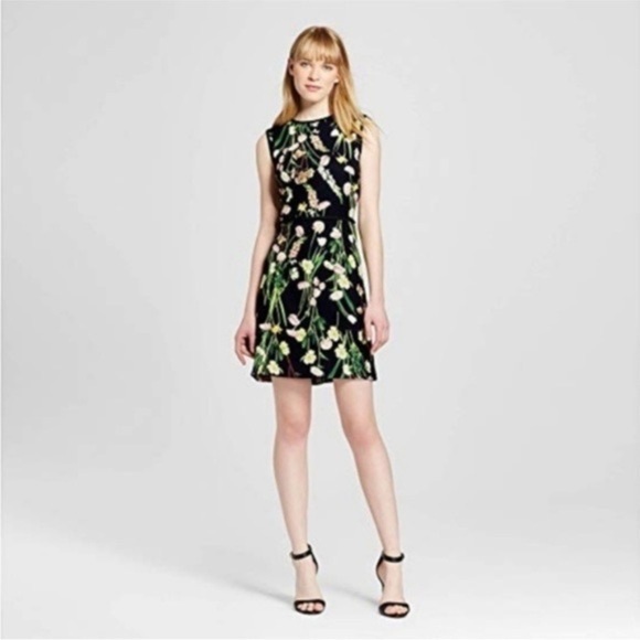 Victoria Beckham Target Black Floral Sheath Dress XS - Picture 10 of 10